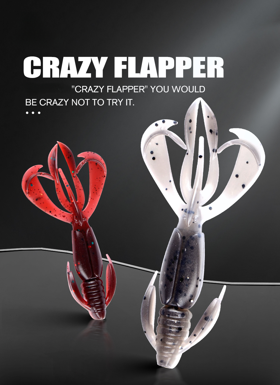 Meredith Fishing Soft Lures, Crazy Flapper Meredith