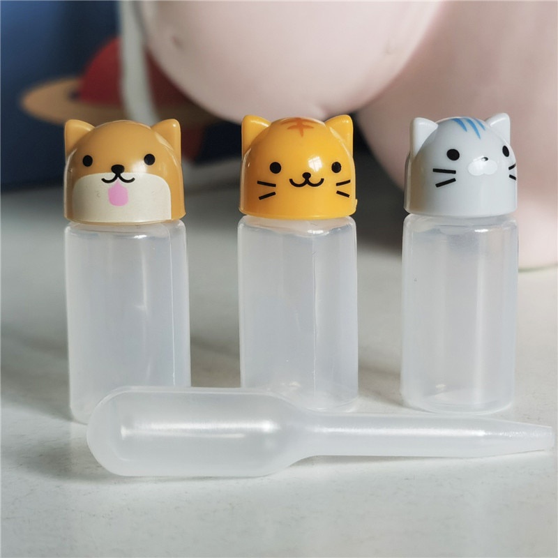 RONRONS 6 Pieces Lovely Cat Dog Shaped Condiment Squeeze Bottles Mini  Ketchup Bottles Sauce Dispensers Bottle Plastic Portable Condiment  Containers