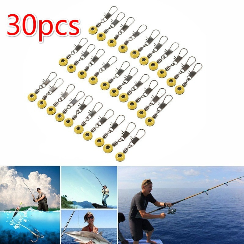 30pcs/set Fishing Float Bobber Stops Space Beans Connectors Sea Saltwater  Fishing Tools Equipment
