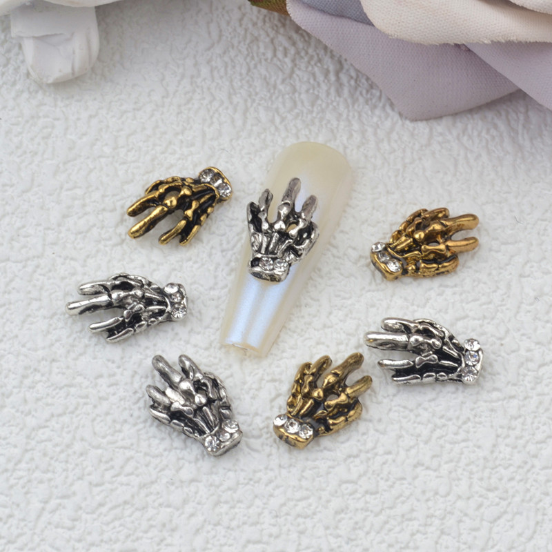  18pcs Halloween Rabbit Skeleton Nail Art Charms,3D