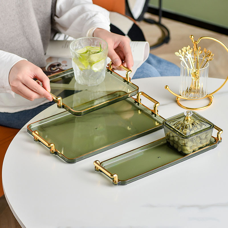 Metal Golden Handles Decorative Glass Mirror Centerpieces - Temu