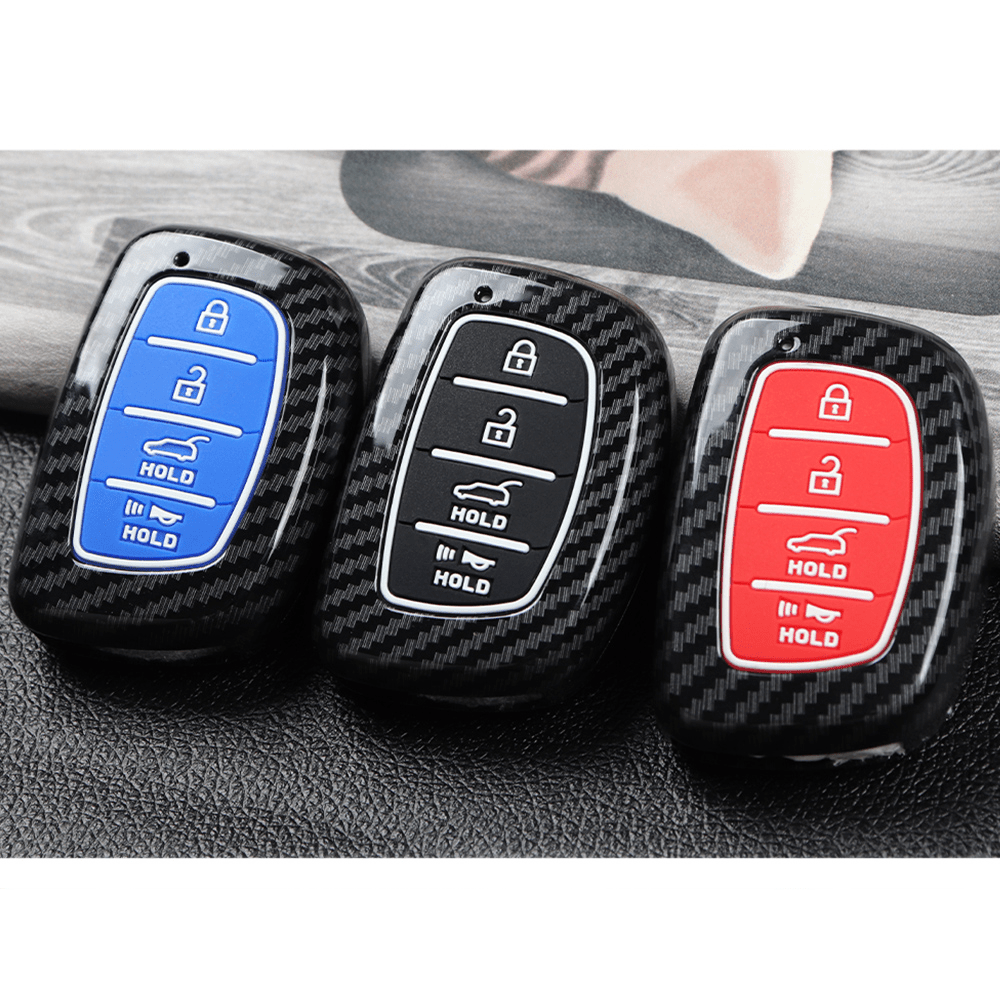 3/4 Buttons Abs Car Smart Key Case Cover Tucson - Temu