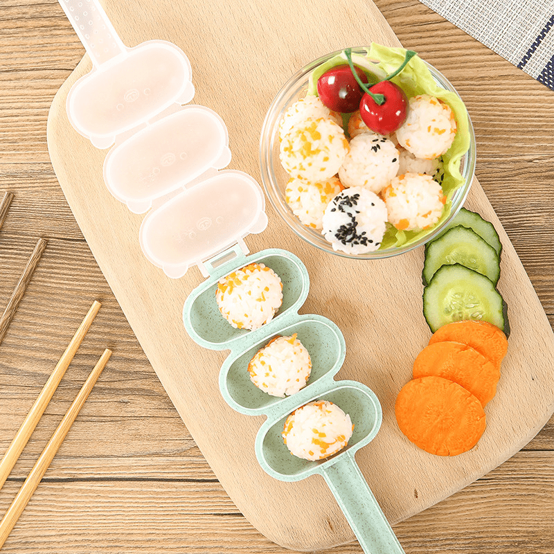 Cute Cat Sushi Mold for Kids, Musubi Maker Press, Rice Ball Mold Shaker,  Classic Triangle Rice Ball Maker Mold Kit for DIY Fun Lunch Box Picnic Tool