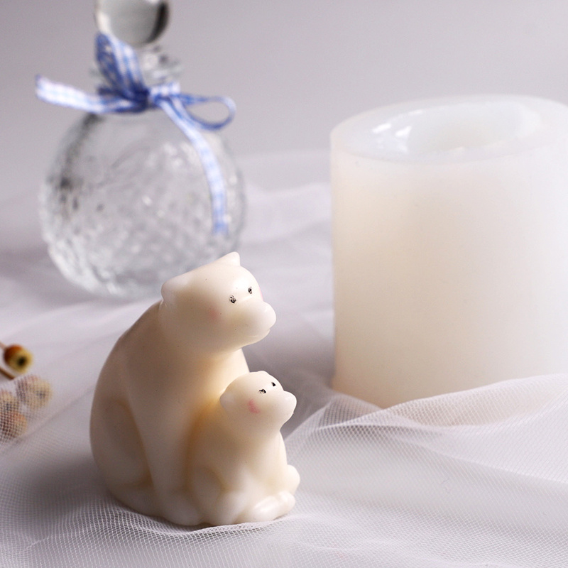 New Polar Bear Silicone Mold Diy Silicone Candle Mold - Temu