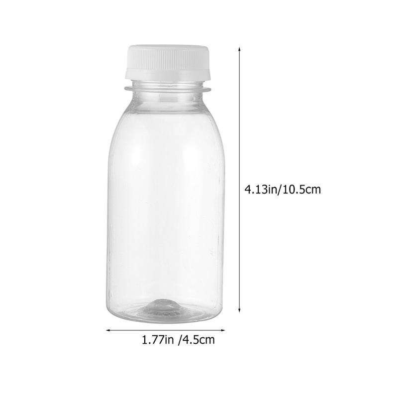  Botellas vacías de plástico PET de 16 oz para jugo - Paquete de  35 recipientes reutilizables transparentes para leche desechable, a granel  con tapas blancas Tamper Evantend : Industrial y Científico