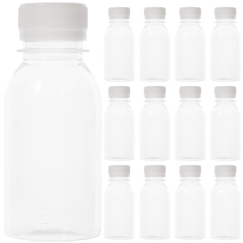  Botellas vacías de plástico PET de 16 oz para jugo - Paquete de  35 recipientes reutilizables transparentes para leche desechable, a granel  con tapas blancas Tamper Evantend : Industrial y Científico