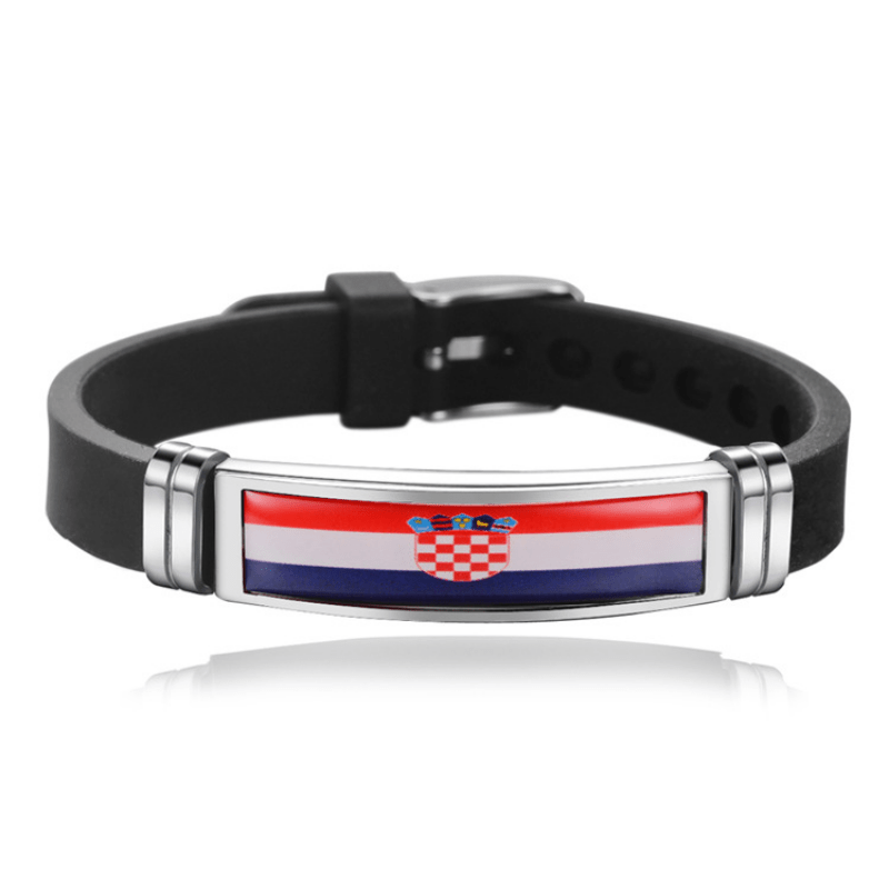 Flag Style Sports Bracelet Adjustable Silicone Wristband