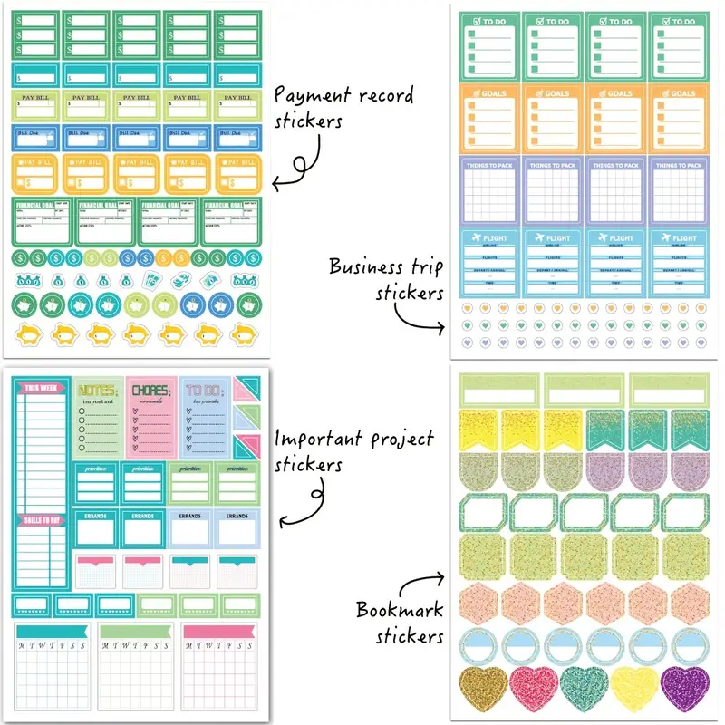 Planner Stickers / 720+ Value Stickers Pack Monthly Weekly - Temu