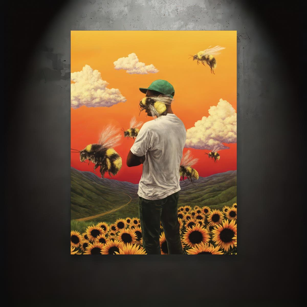 Modern Art Canvas Painting Flower Boy Album Cover Canvas - Temu