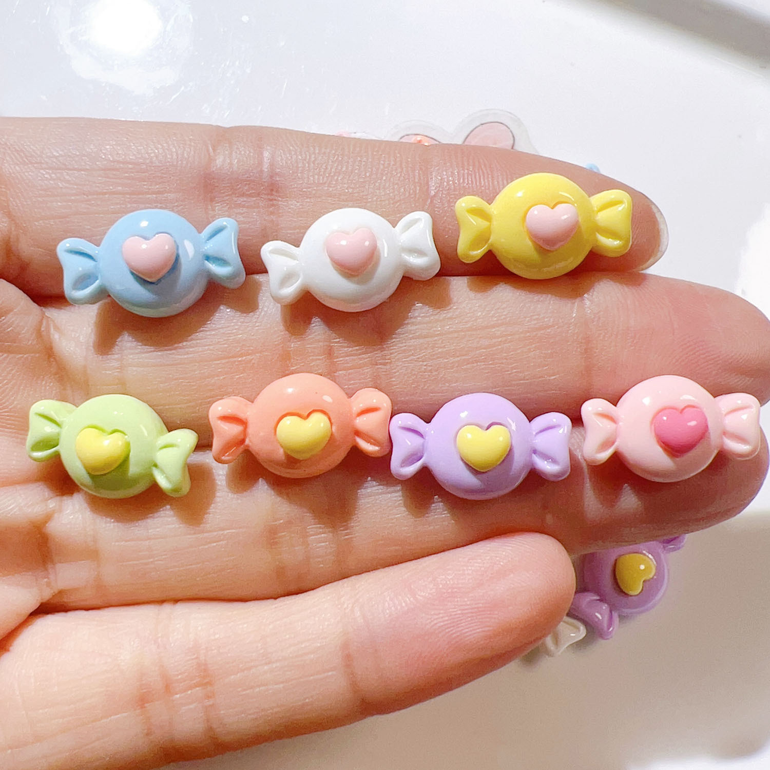 80Pcs Candy Charms Cute Decorative Eco-friendly DIY Craft Candy Resin  Charms Flatback Household Supplies