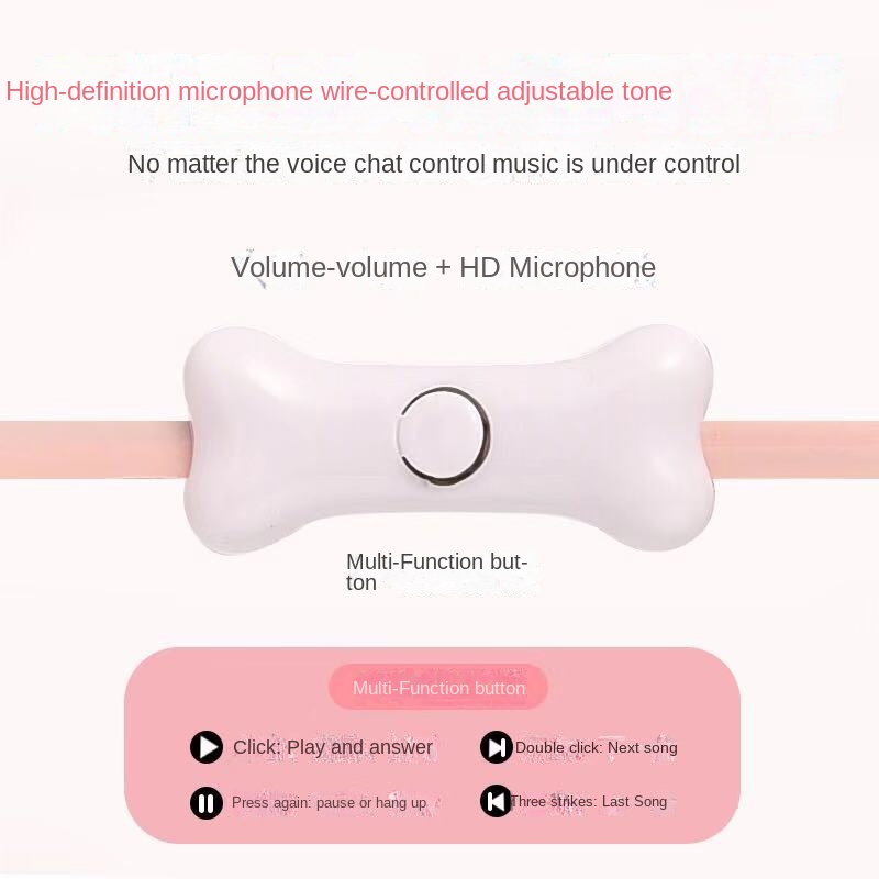 Pink Wired Earphones