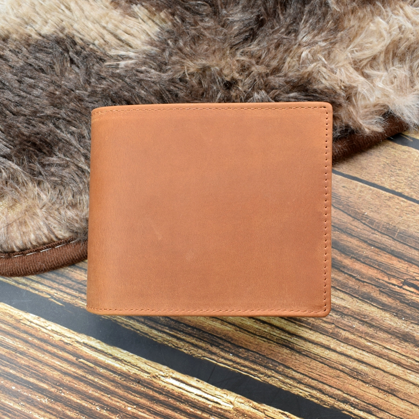 Personalizable Genuine Leather Zipper Wallet Vertical Card 