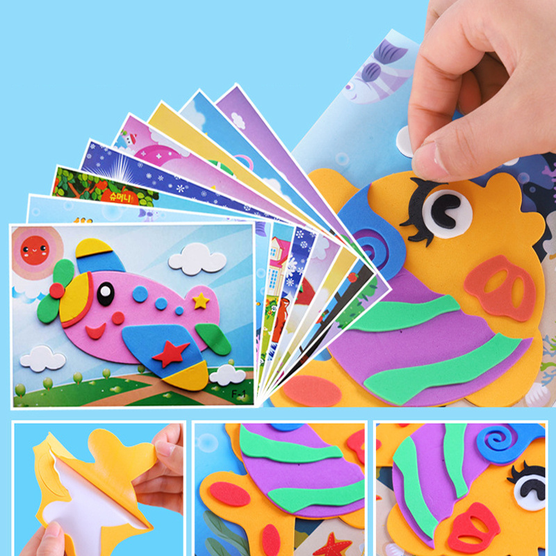 20 PCS 3D Stickers Eva Toddler Animal Painting Gemstone Crafts Ages 2-4  £9.74 - PicClick UK