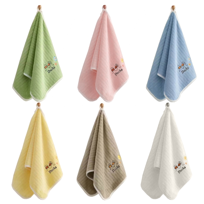 Cute Cartoon Duck Design Hand Towels, With Hanging Loop, Hanging Hand Towels  Microfiber Towels For Bathroom Kitchen Home - Temu