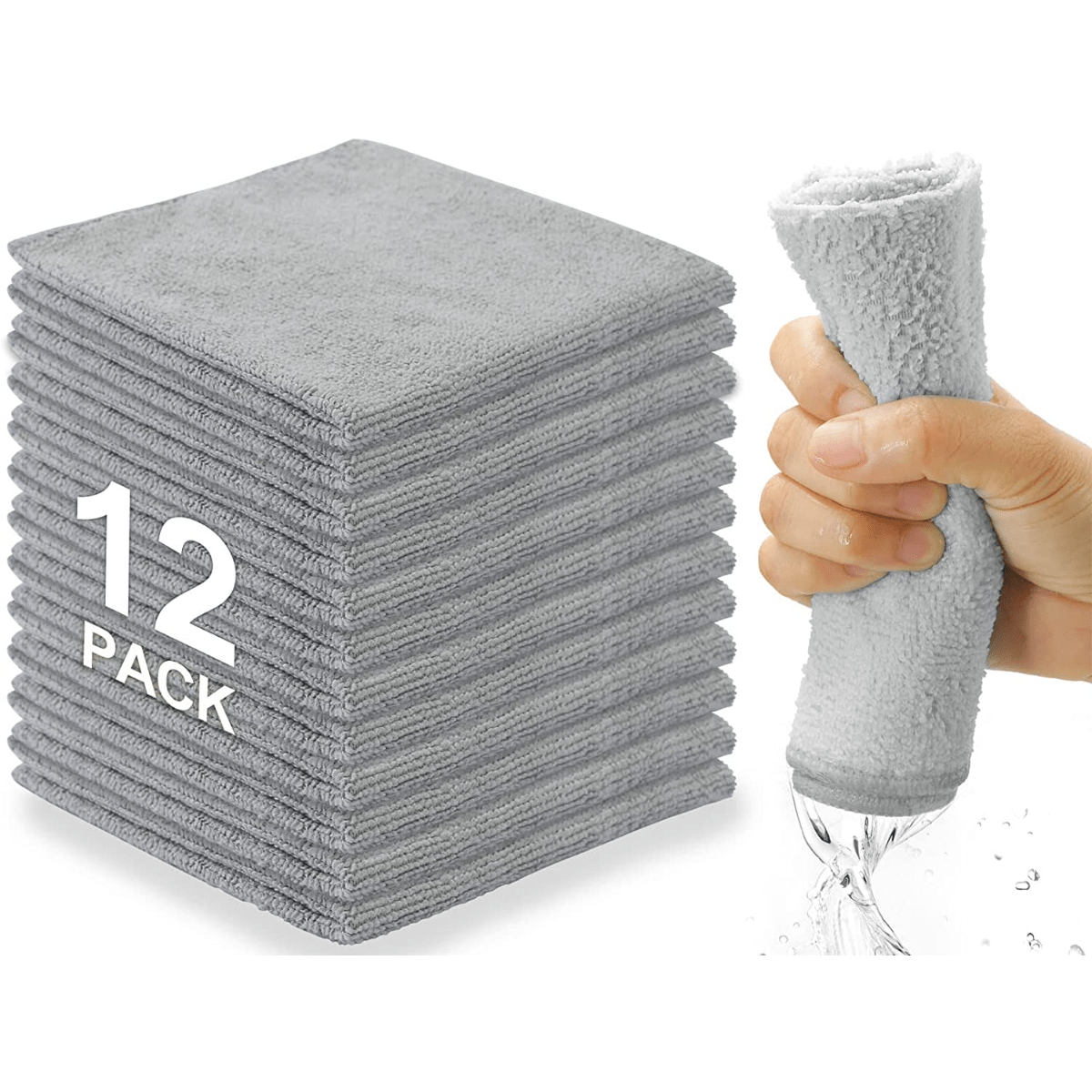Microfiber Cleaning Cloth Grey Ultra Soft Highly Absorbent - Temu Canada