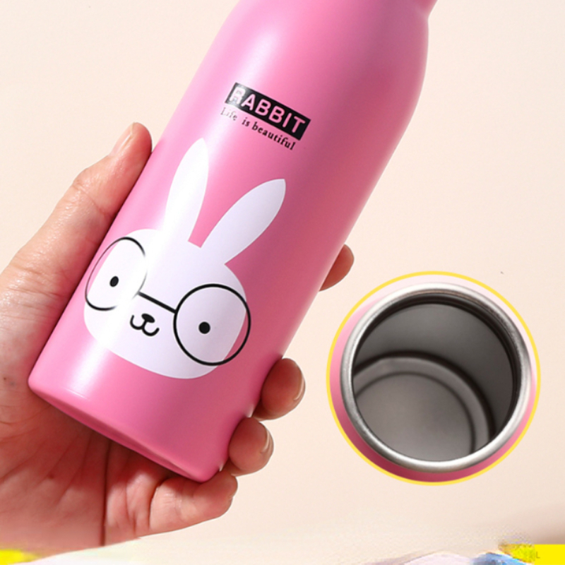 350ML Cute Pig Cartoon Water Bottle For Kids Kindergarten Boys