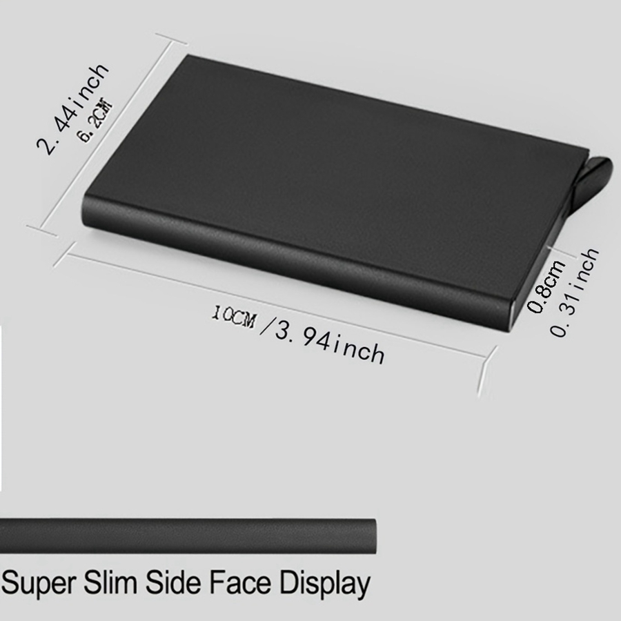  iN. Slim credit card holder wallet, Gift card display