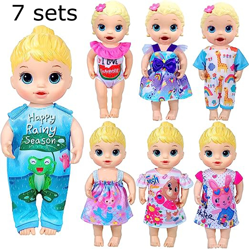 4Pcs Baby Doll Diapers Doll Underwear and 2Pcs Doll Bids for 14 to 18 Inch  Doll, American Girl Doll Baby Alive Girl Birthday Gift Sleepover Slumber