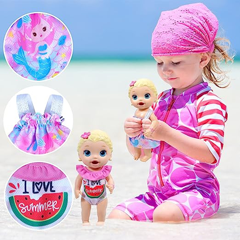 Baby Dolls Pajama Backpack Tableware Suit Doll Clothes And - Temu