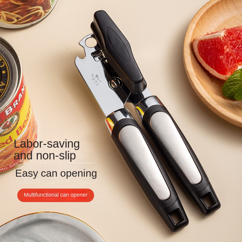 1pc/2pcs, Stainless Steel Can Opener, Labor-saving Lid Bottle Opener,  Canning Can Opener, Kitchen Bottle Opener, Kitchen Accessories