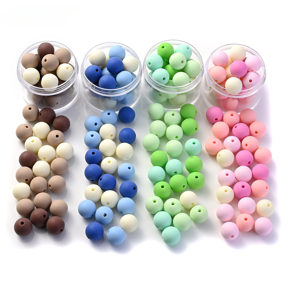 

30pcs 14mm Colorful Big Round Spacer Acrylic Beads For Handmade Diy Necklace Bracelet Keychain Crafts Jewelry Making Supplies