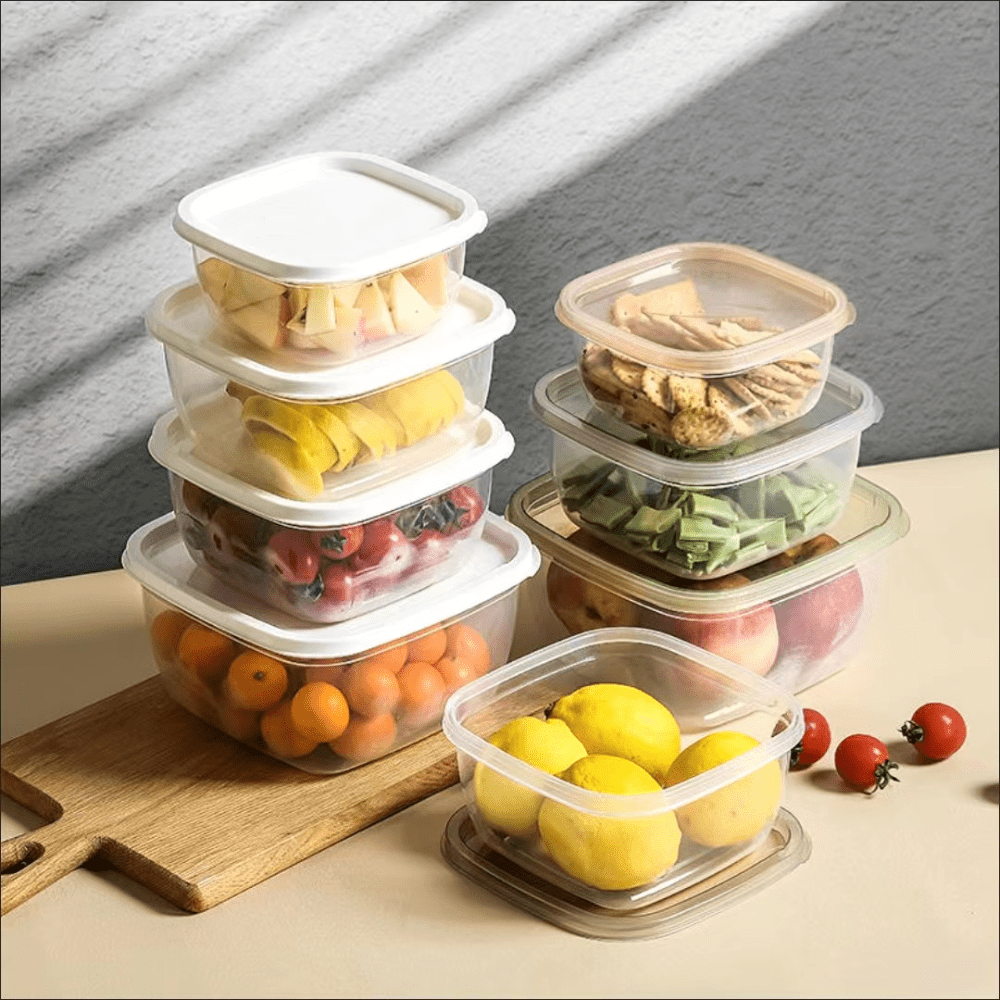 Reusable Food Storage Containers, Safe For Freezer, Microwave And  Dishwasher, Leak-proof Design And Bpa-free Container Set, Fruit Vegetable  Crisper, Dumpling Meat Eggs Ginger Garlic Green Onion Food Storage  Containers, Home Kitchen Utensil 