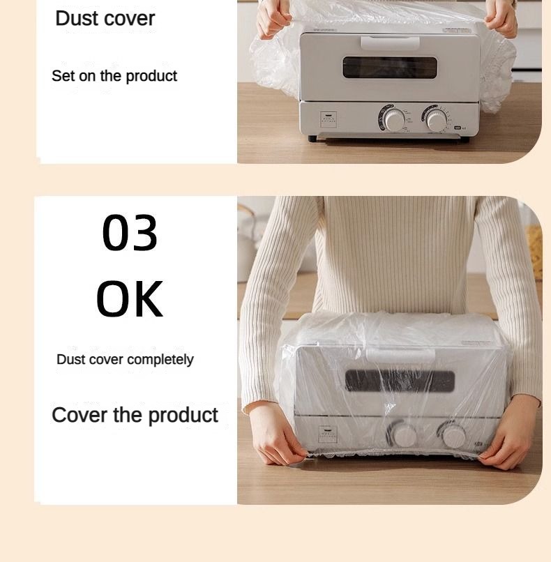 Electrical Appliances Dustproof Covers, Rainproof And Waterproof,  Disposable Large Plastic Wrap Dust Cover,for Microwave Oven Rice Cooker  Refrigerator Household Protective Cover, Home Kitchen Accessories - Temu