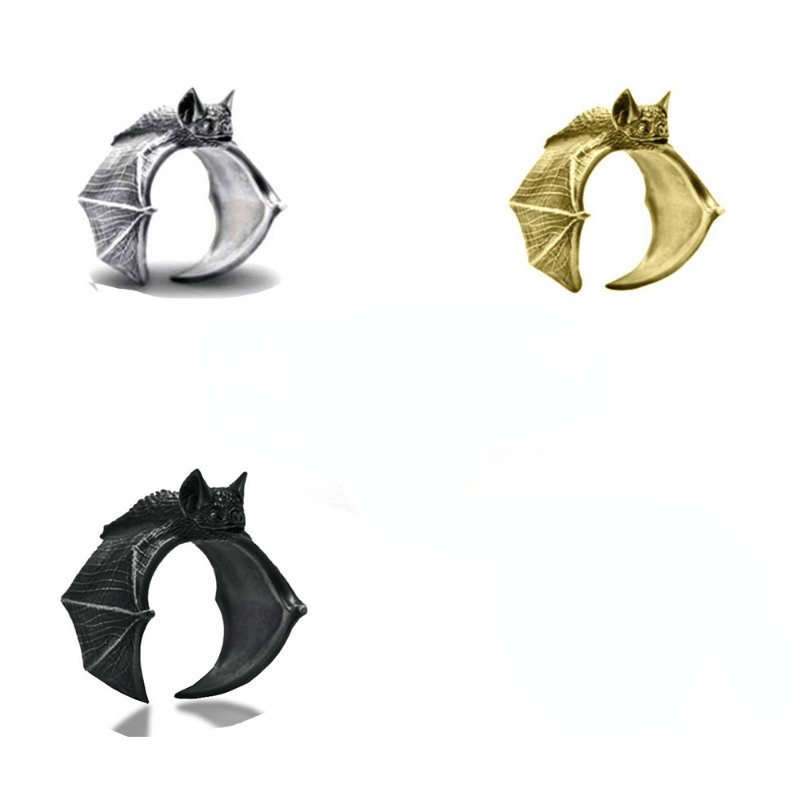 Men's Bat Ring Adjustable Punk Hip Hop Ring