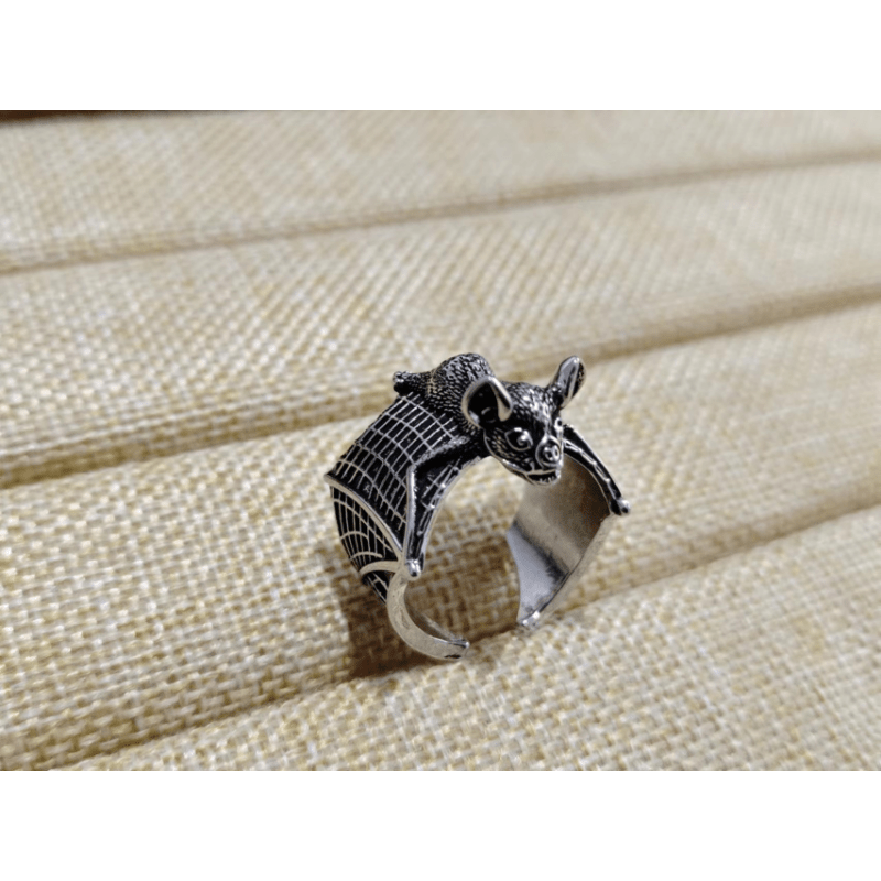 Men's Bat Ring Adjustable Punk Hip Hop Ring