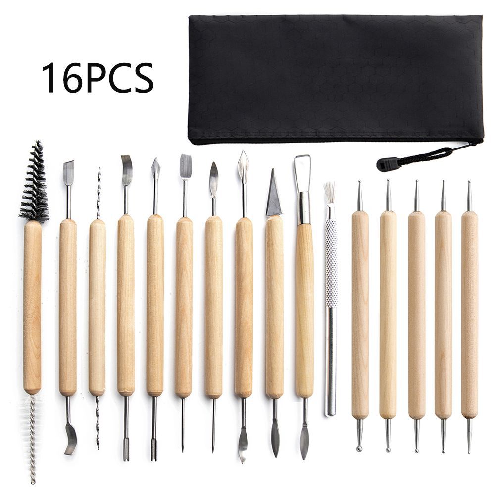 Pottery Tools Set Soft Ceramic Clay Carving Knife Auxiliary Brush