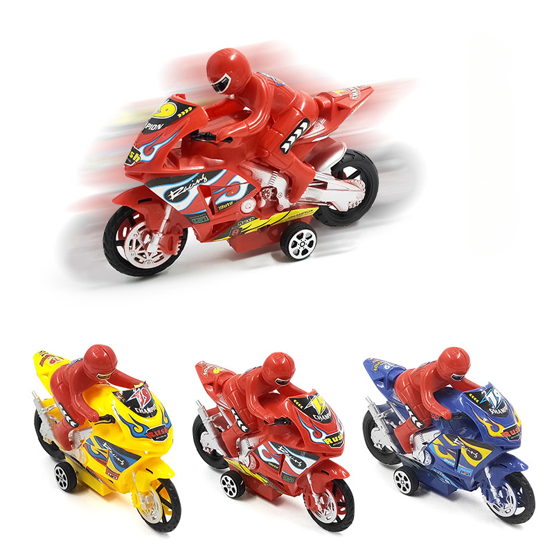 Pull back motorcycle store toy