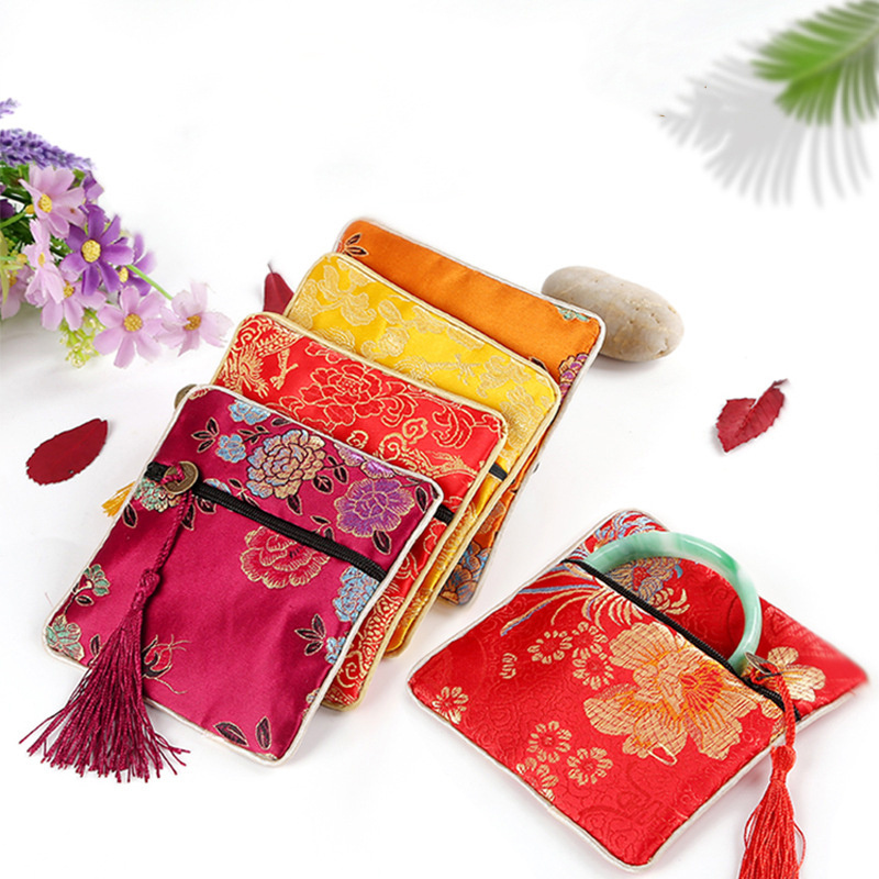 Chinese Brocade Handmade Silk Embroidery Padded Zipper - Temu