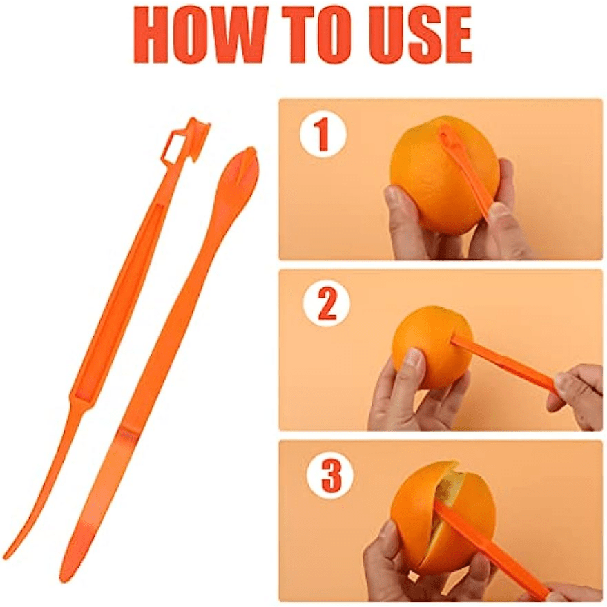 10 Pcs Orange Peeler (1 Set Of 10 Easy-to-open Citrus Lemon Peeler