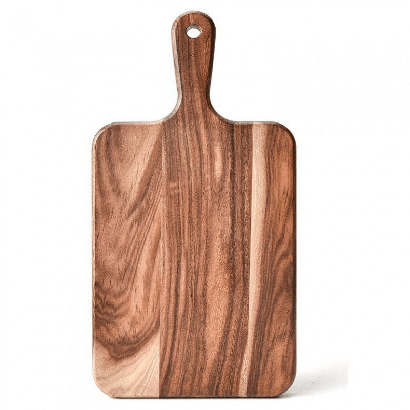 ECOSALL Tabla de cortar de madera maciza en forma de manzana con mango para  frutas y verduras – Pequeña tabla de pan de madera, plato para servir