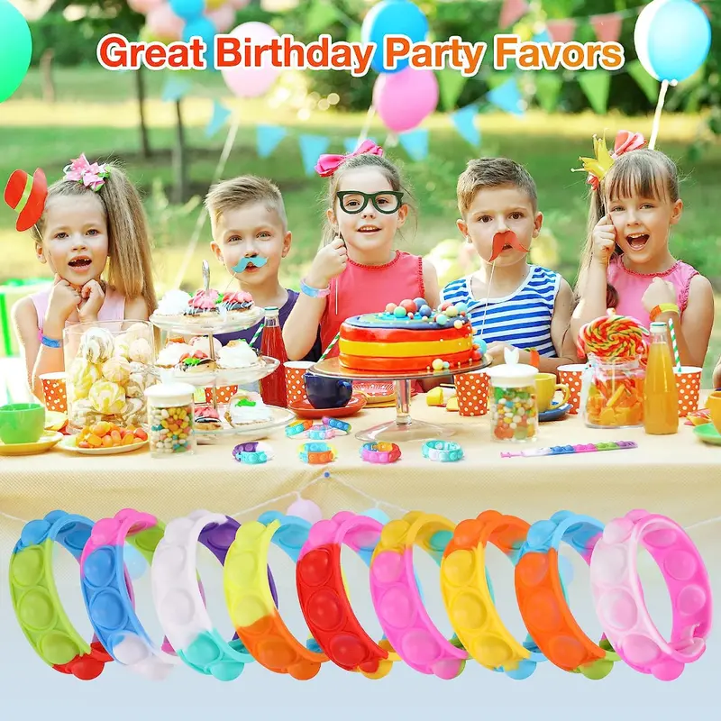 Pop Fidget Toys Bulk Its Fidget Bracelet It Birthday Party - Temu