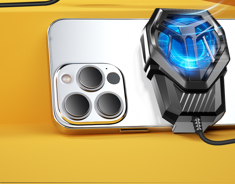 pologmase Cooler para celular – radiador de celular com saída de ar dupla,  radiador de ventilador de celular para jogos adequado para telefones iOS/ celulares de 6,68 a 8,35 cm de largura 
