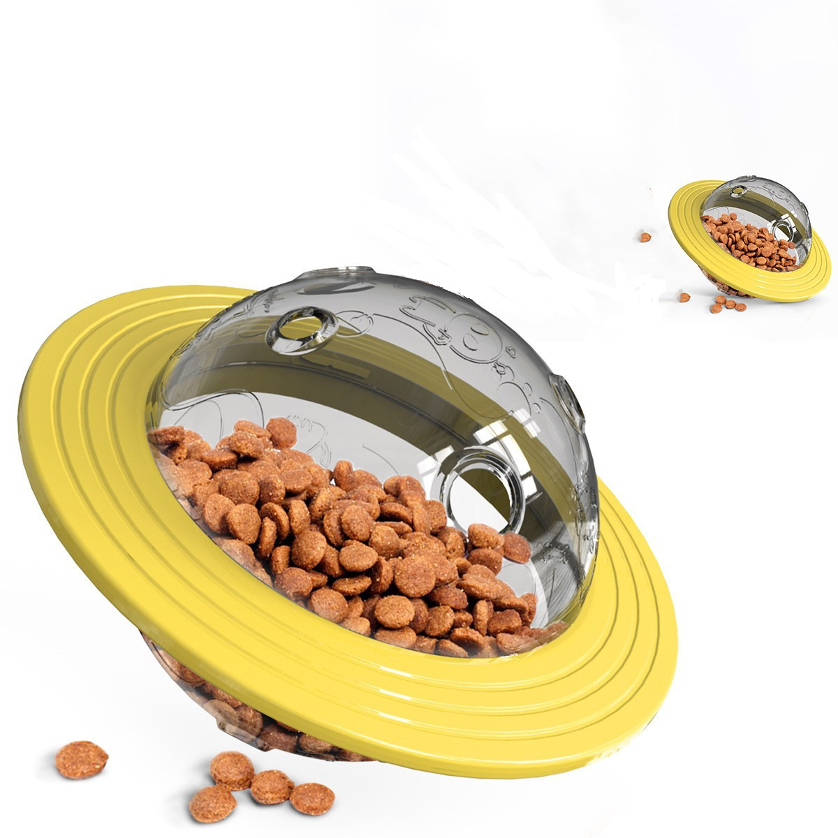 Pet Bite-resistant Dog Toy Dog UFO Toys Pet Food Bowl Snacks Feeder  Supplies