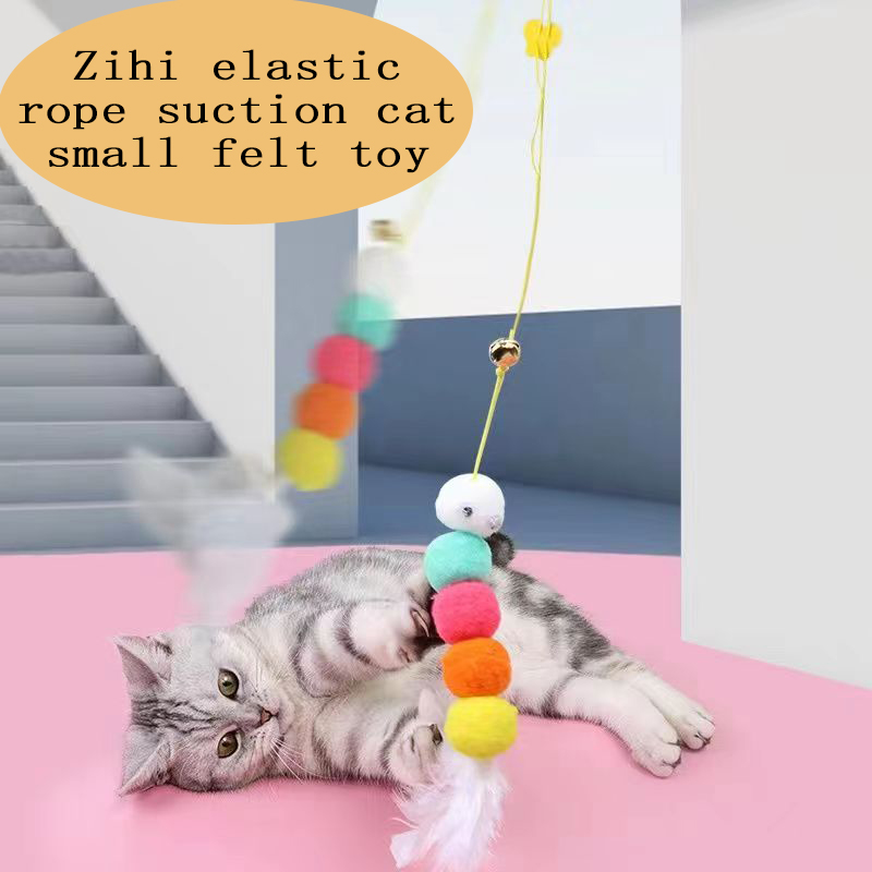 Interactive Cat Toys with Super Suction Cup Sticky Detachable Feather Bird  Cat Stick Toy for Indoor Cats Kitten Play Chase Exercise 