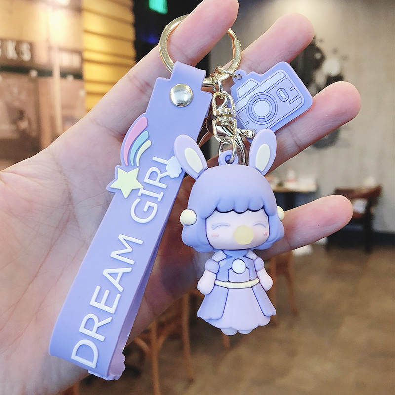 Cartoon Keychain Cute Keyring Backpack Decoration Bag Accessories For Women  Girls - Temu