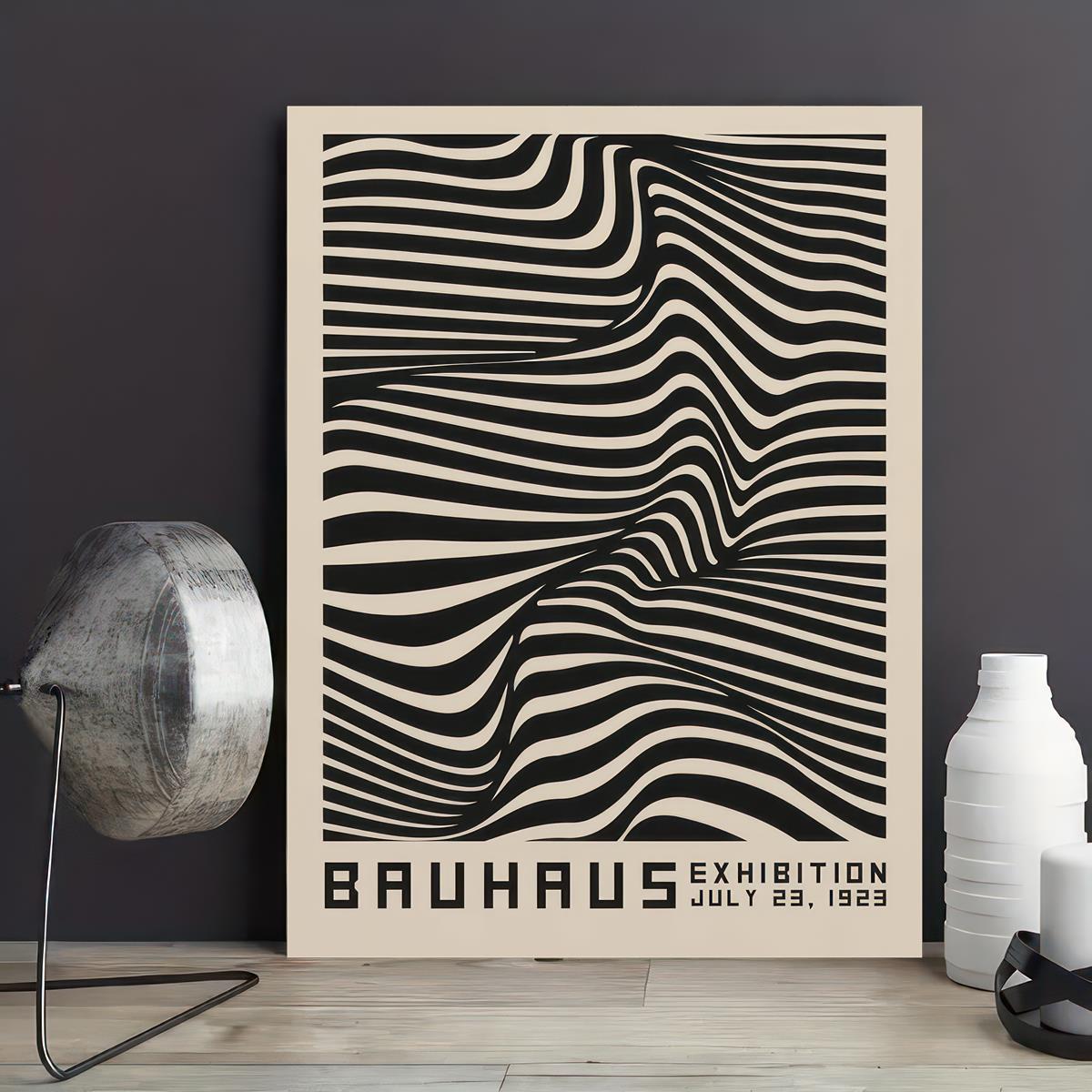 1pc Art Canvas Painting, Modern Bauhaus Abstract Painting On Canvas Wall  Art, Modern Artwork Wall Painting For Bathroom Bedroom Office Living Room  Hom