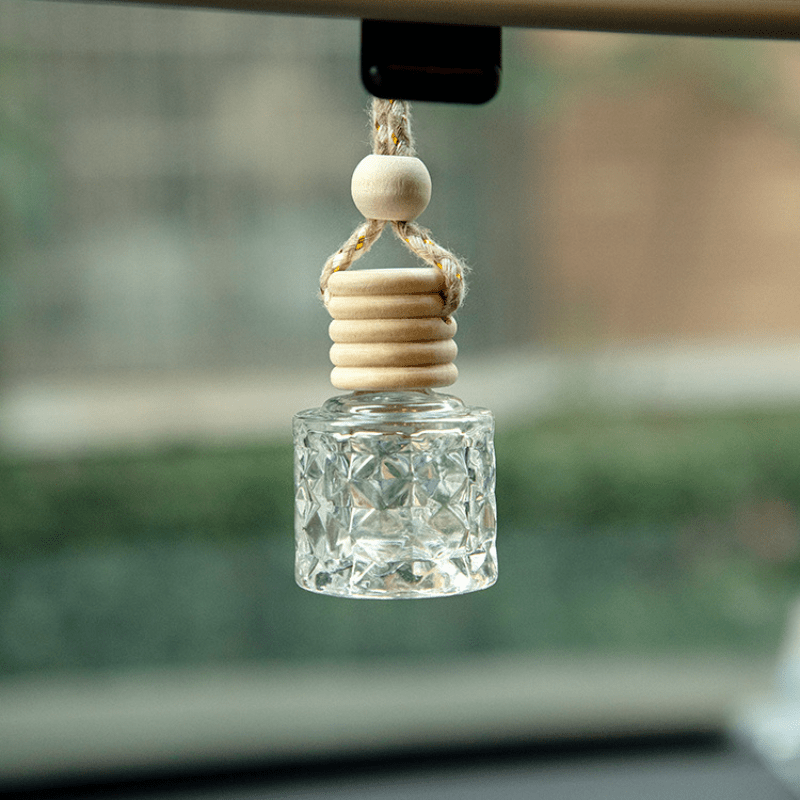 Car Aromatherapy Bottle Pendant Heart Design Empty Clear - Temu