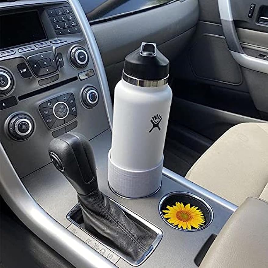 2pcs Lion-Themed Absorbent Car Cup Holder Coaster Mats - Car