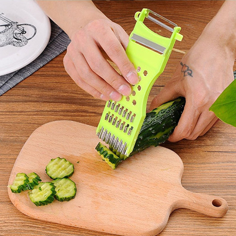 2 in 1 Upgrade Vegetable Fruit Potato Peeler Cutter Sharp Slicer