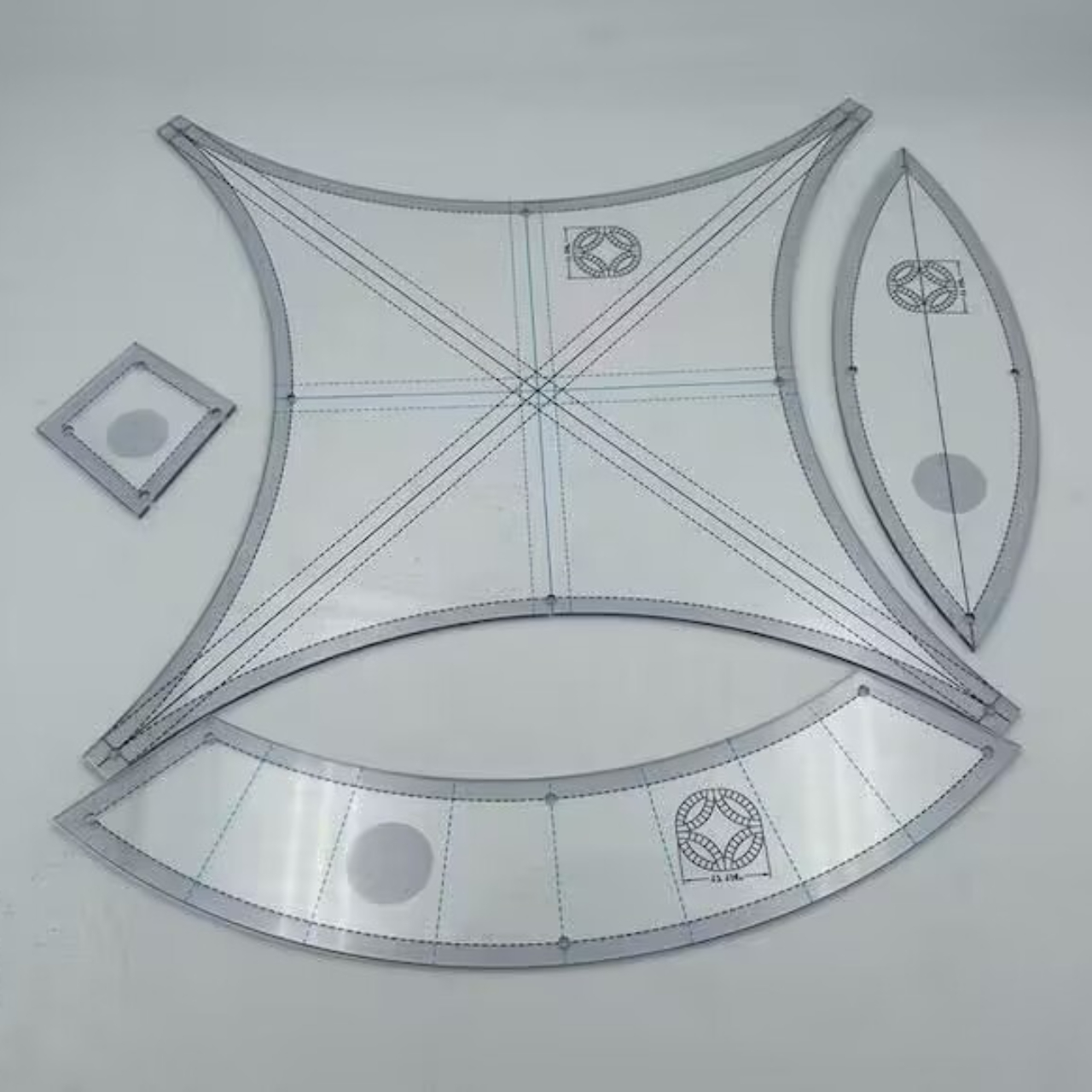 Polygon Transparent Diy Sewing Quilting Templates Sewing - Temu
