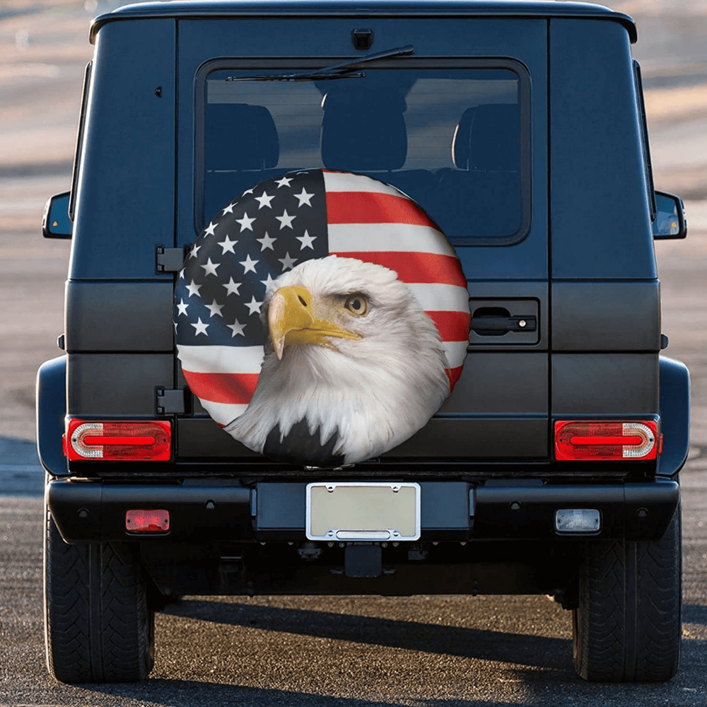 Spare Tire Cover Bald Eagle American Flag Tire Cover Weatherproof Wheel  Protector Universal Fit For Camper Trailer Rv Suv Truck Save More With  Clearance Deals Temu
