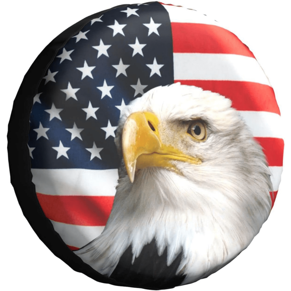 Spare Tire Cover Bald Eagle American Flag Tire Cover Weatherproof Wheel  Protector Universal Fit For Camper Trailer Rv Suv Truck Save More With  Clearance Deals Temu