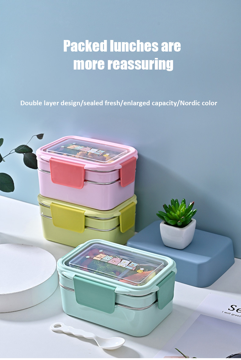 Fsqjgq Desk Pet Containers Microwave with Tableware Lunch Worker Box Can Lunch Box Heat Layered The Office Student Oven KitchenDining & Bar Large