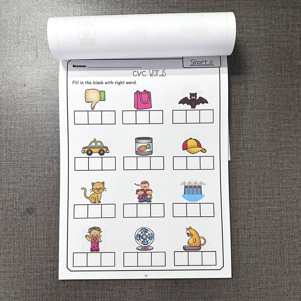 LACHILLY CVC Words Phonics Workbook for Youngsters - 60-Page Read & Match Learning Book with Fun Illustrations, Reinforced Skills & Parent Guide to Support English Language Arts, Phonics Practice Book | Playful Illustrations | Reinforced Skills