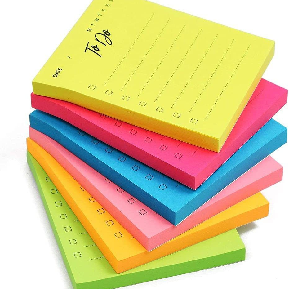 Lined Sticky Notes 4x6 In Pastel Ruled Post Stickies Colorful Super