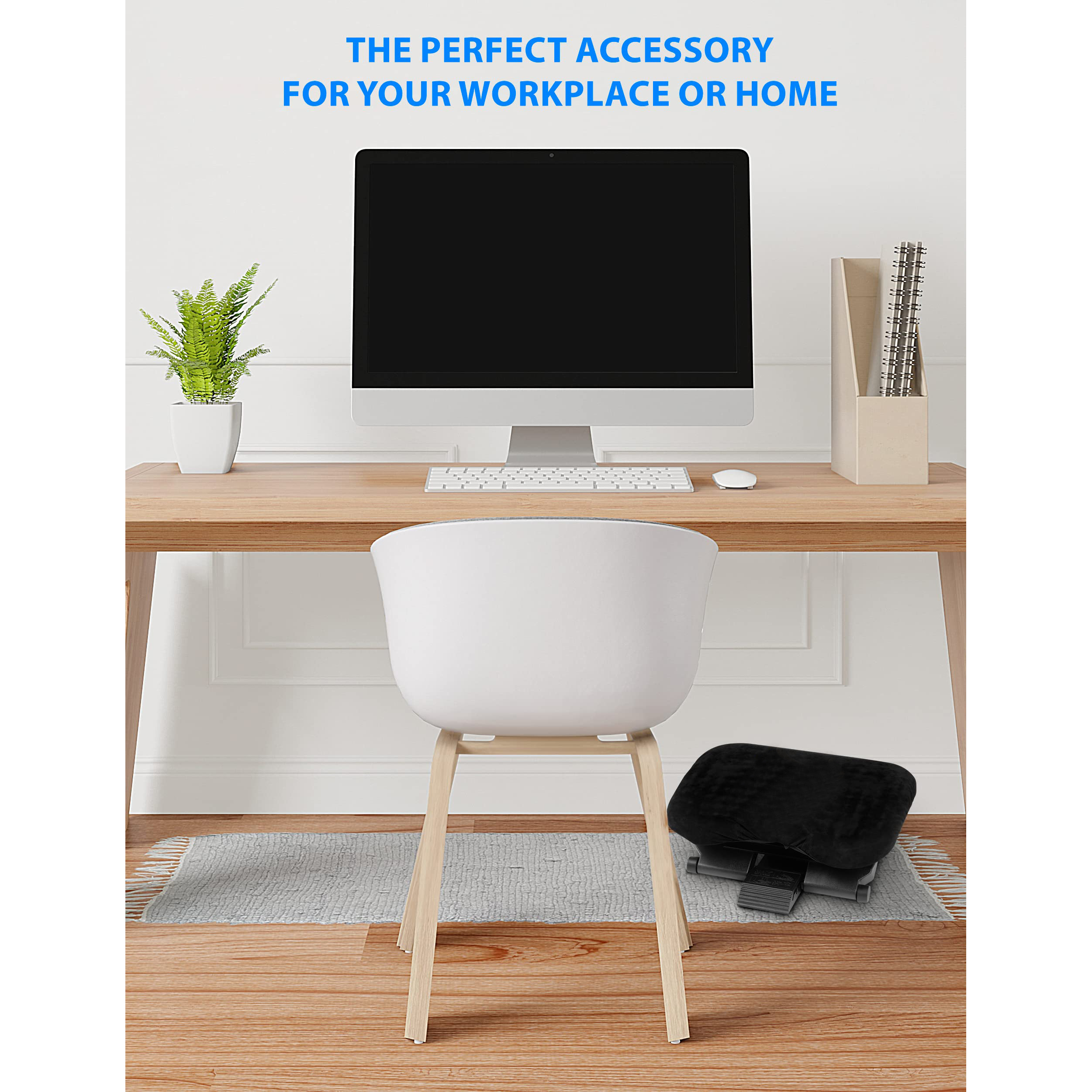 Adjustable Under Desk Footrest with Massage, Foot Stool Under Desk with 3  Height Adjustment & 30 Degree Tilt Angle for Home, Office